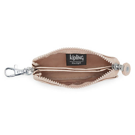 Plecaki Kipling Creativity Mini Pouch Metallic Keychain Białe | PL 1111TC